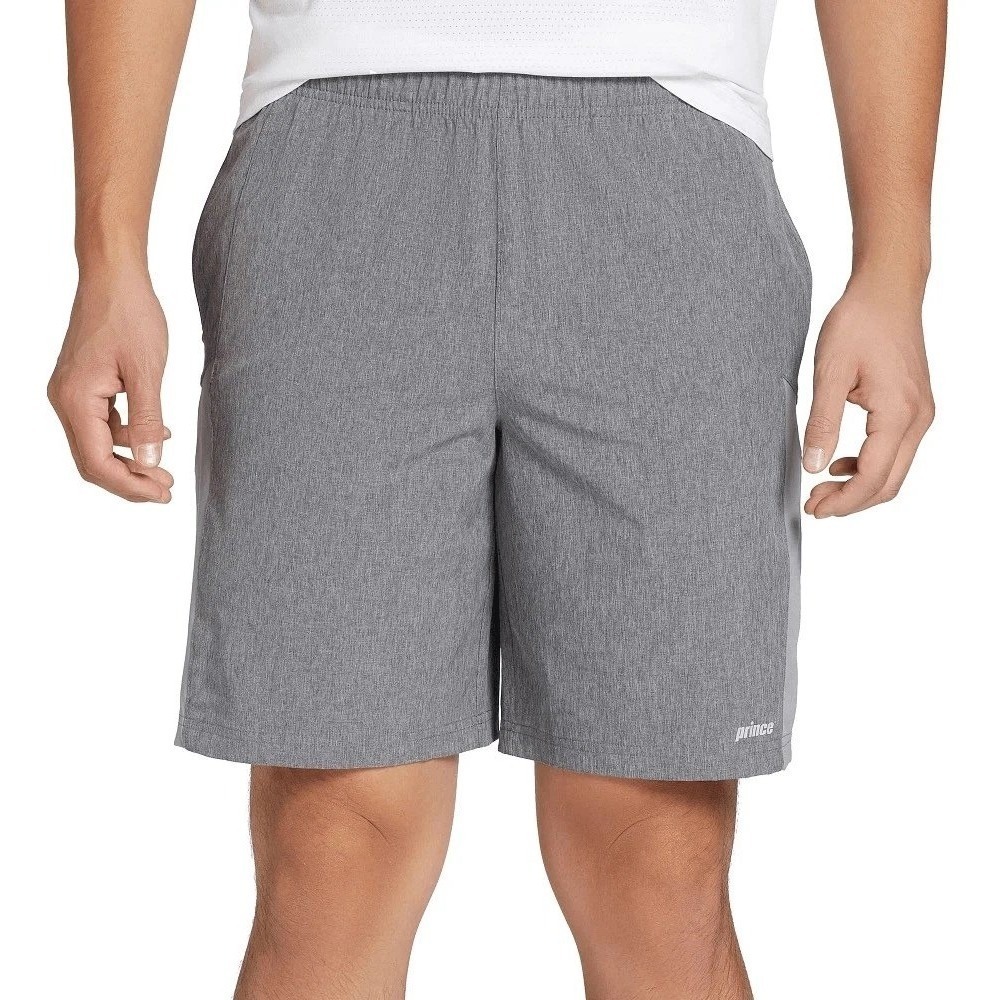 Prince Athletic Shorts Gray Elastic Waist Pockets‎ Breathable Casual Mens S NWT